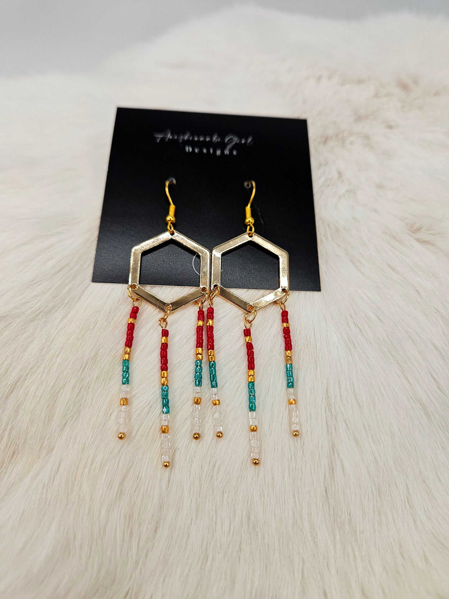 Geometric Beaded earrings