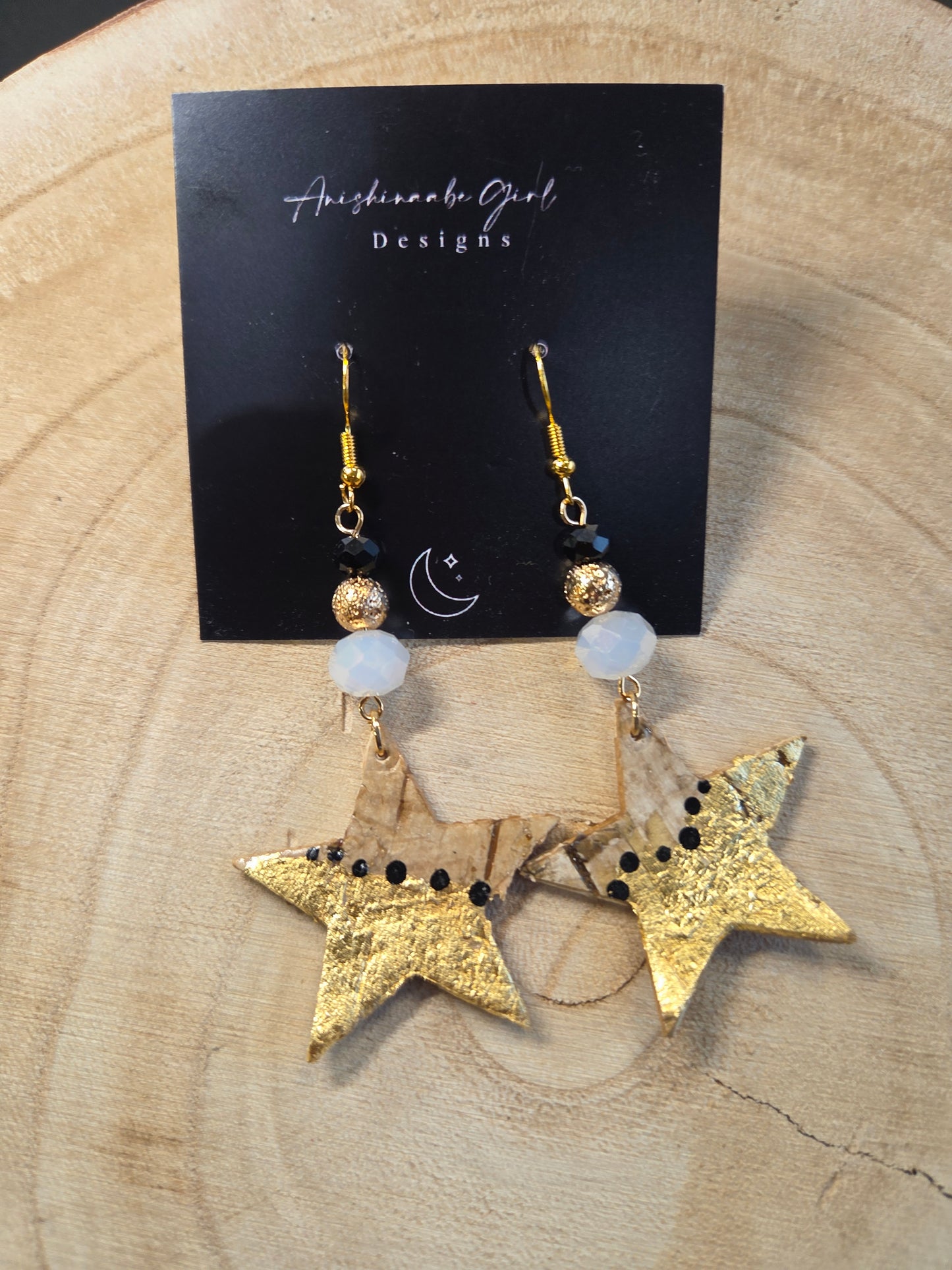 Birchbark Star People Earrings