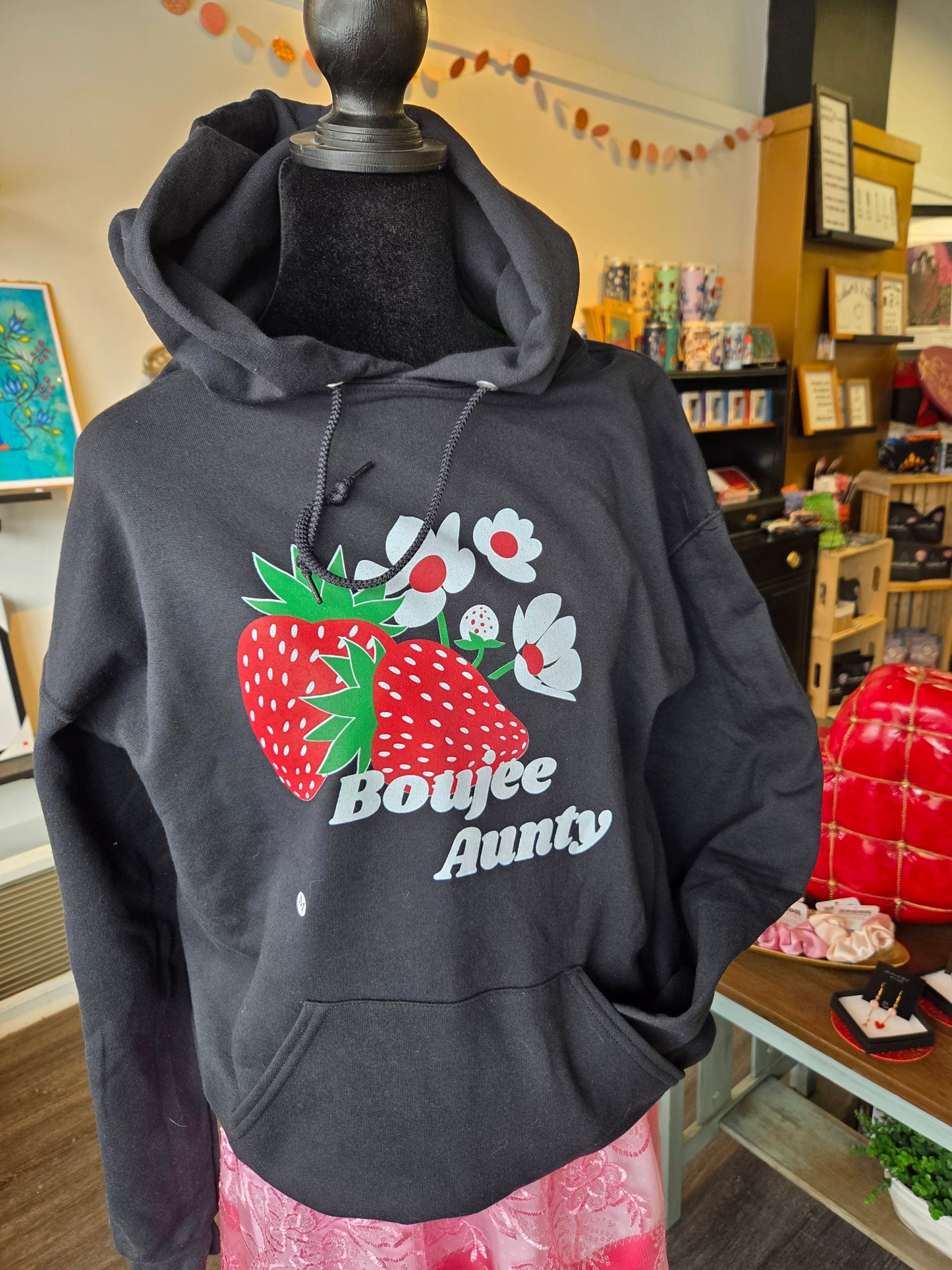 Boujee Aunty Hoodie Black