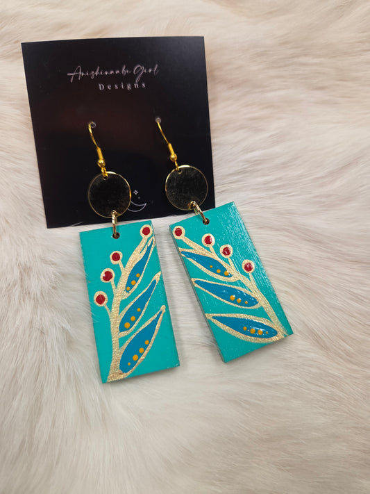Floral Painted Earrings