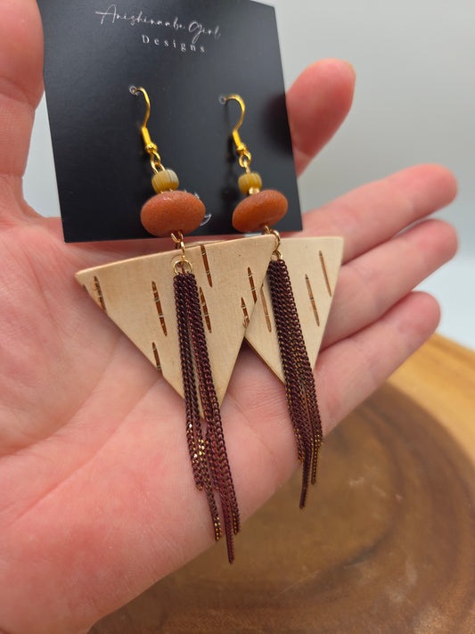 Triangle Birchbark Dangles