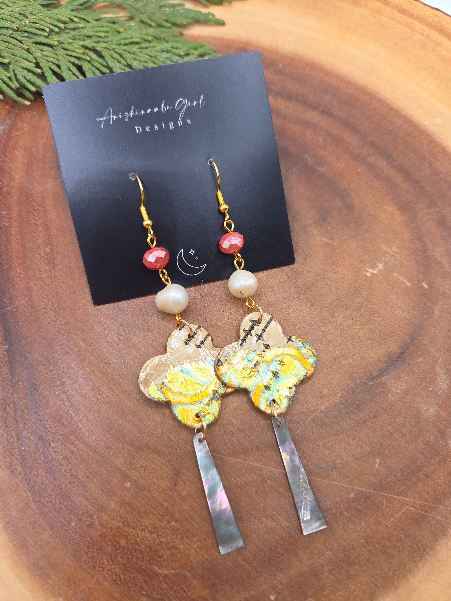 Birchbark Florals with shell