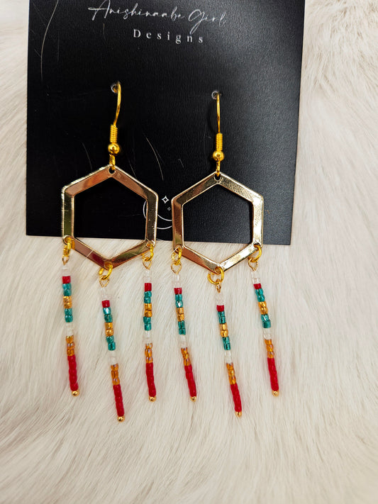 Geometric Beaded earrings