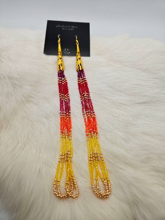 Fire Beaded Shoulder Dusters