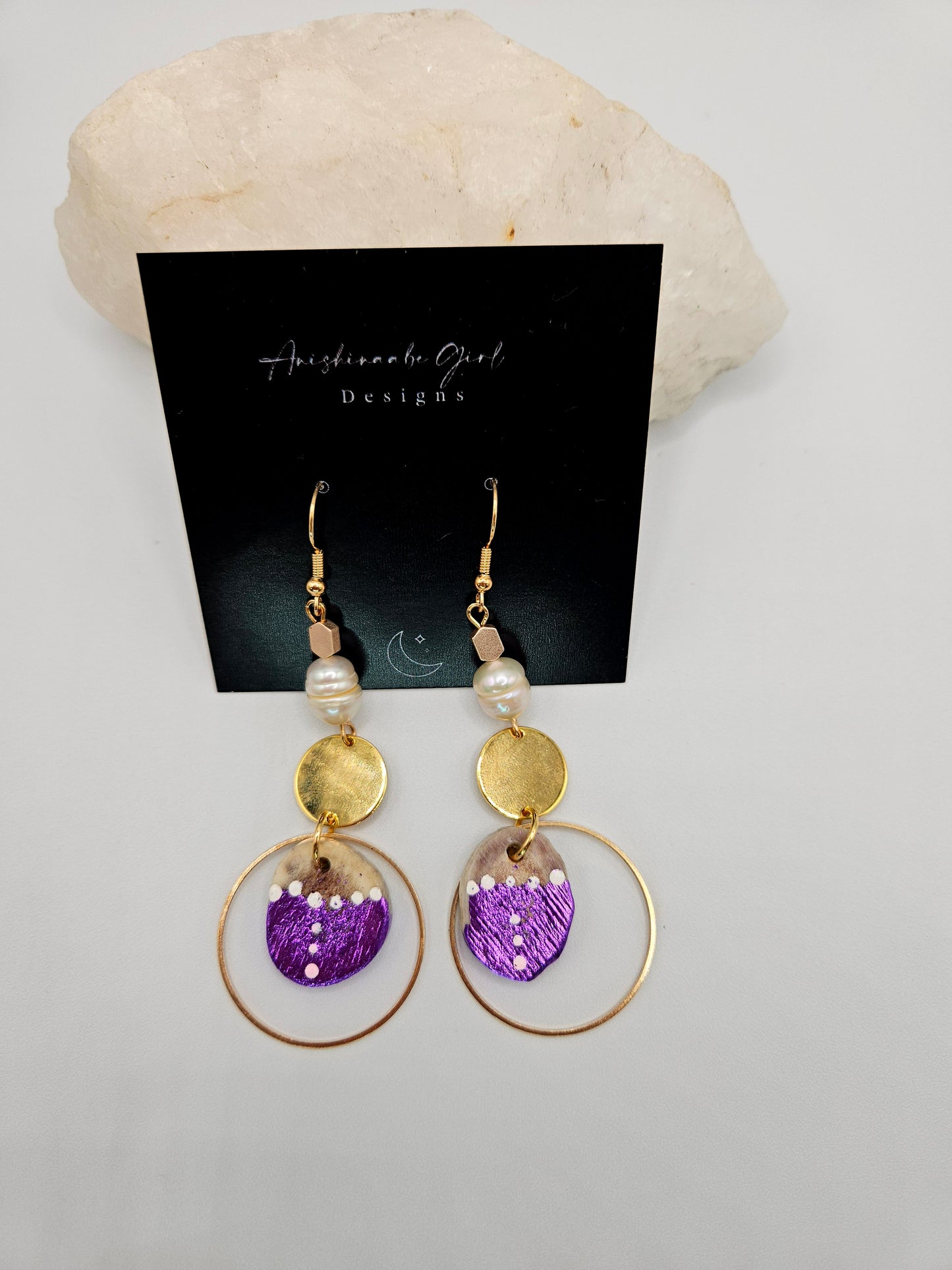 Antler Purple Earrings