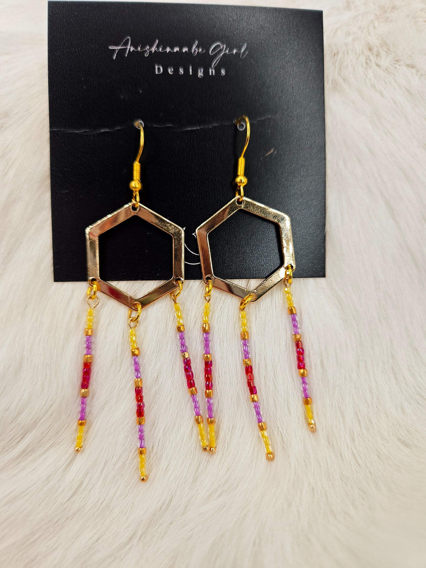 Geometric Beaded earrings