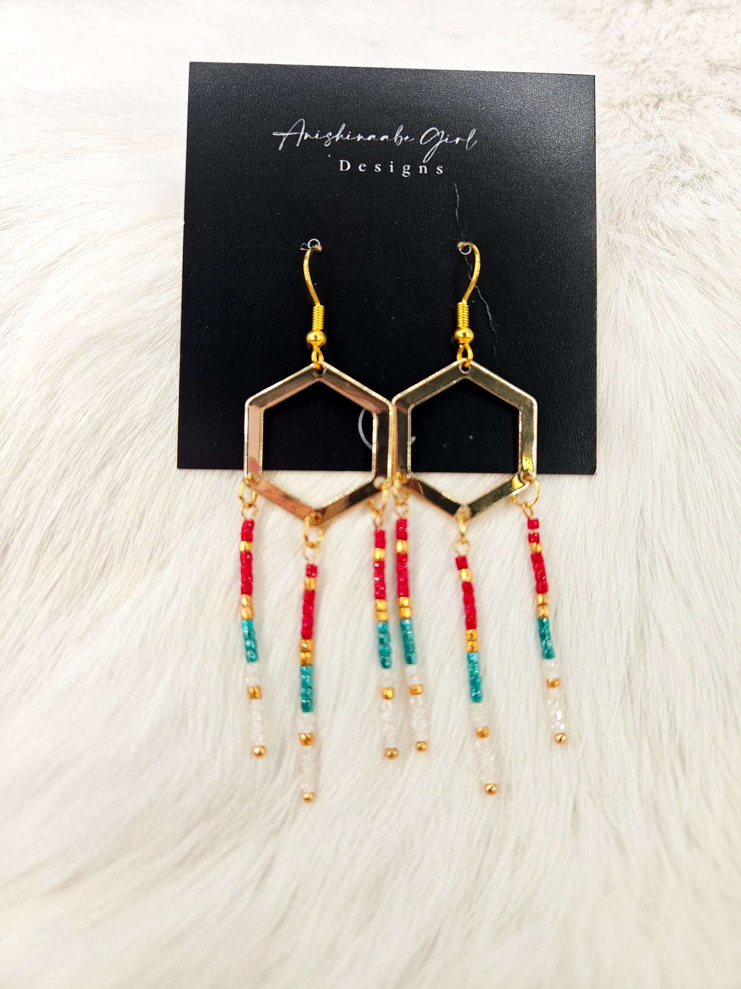 Geometric Beaded earrings