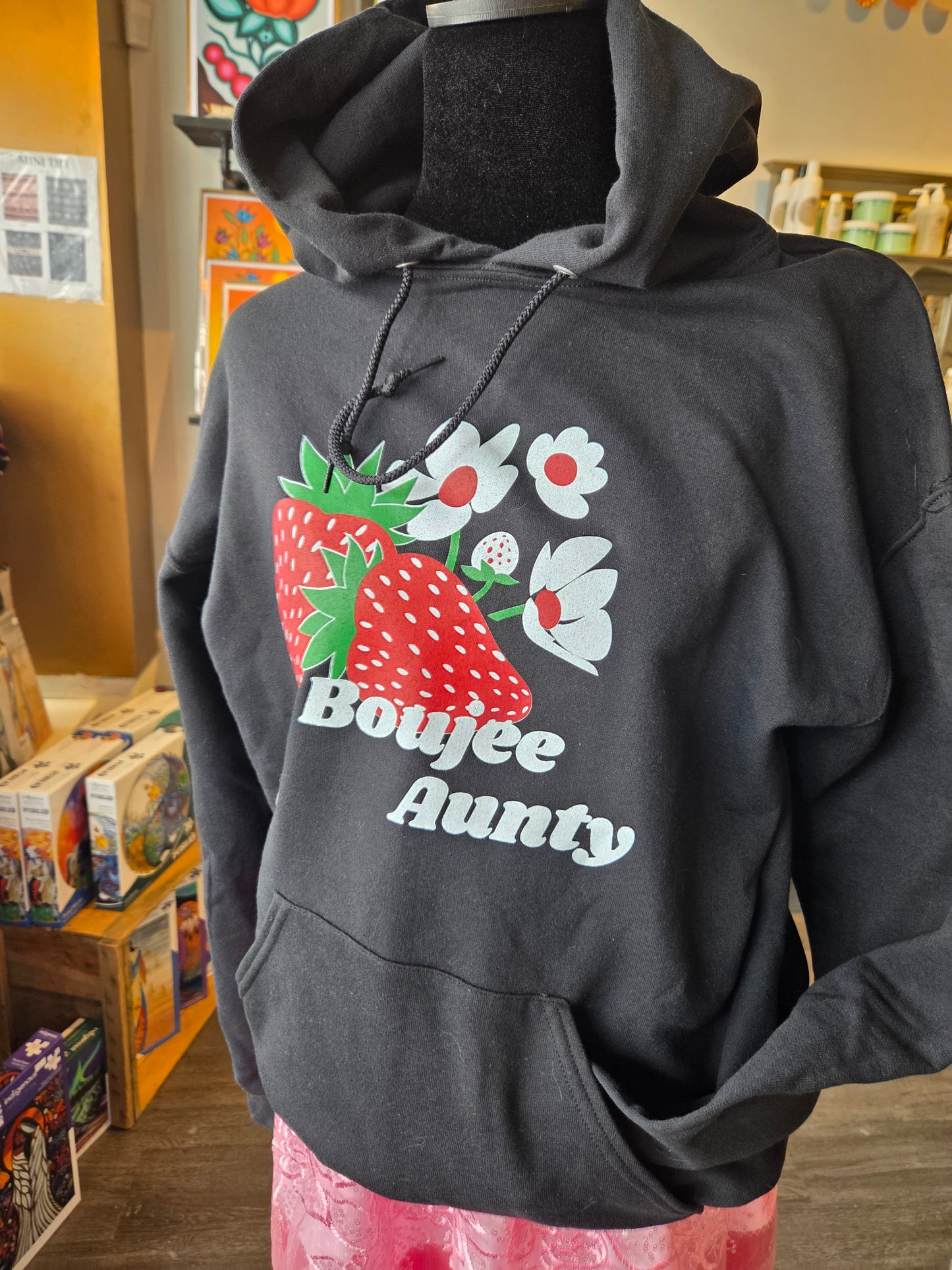 Boujee Aunty Hoodie Black