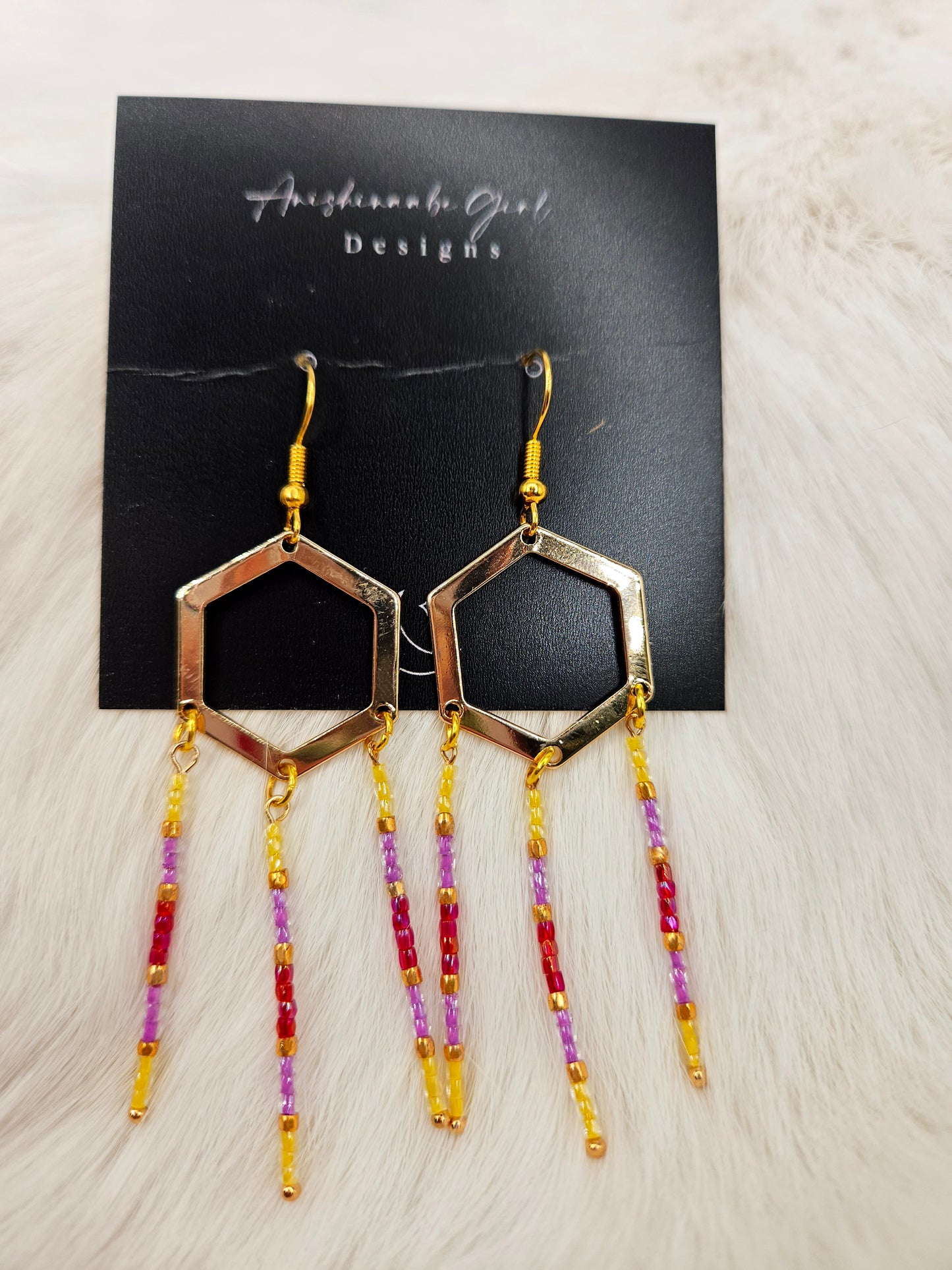 Geometric Beaded earrings