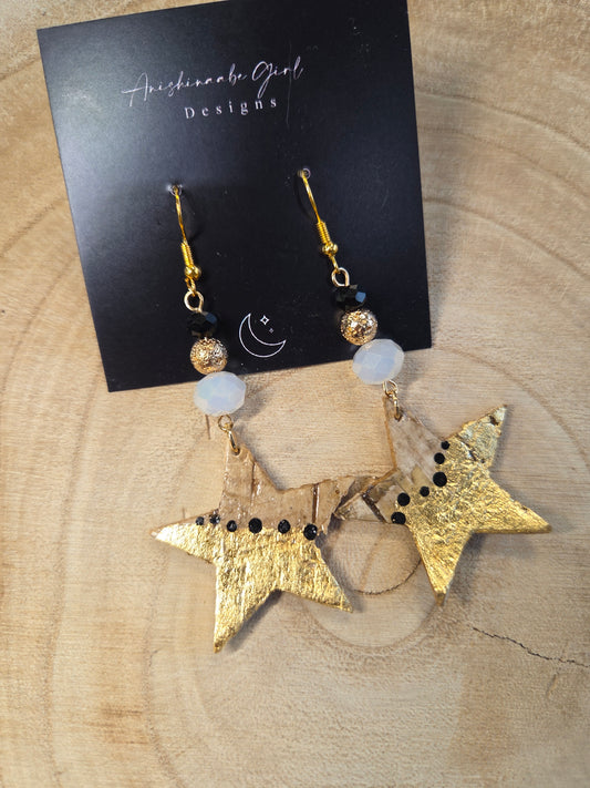 Birchbark Star People Earrings