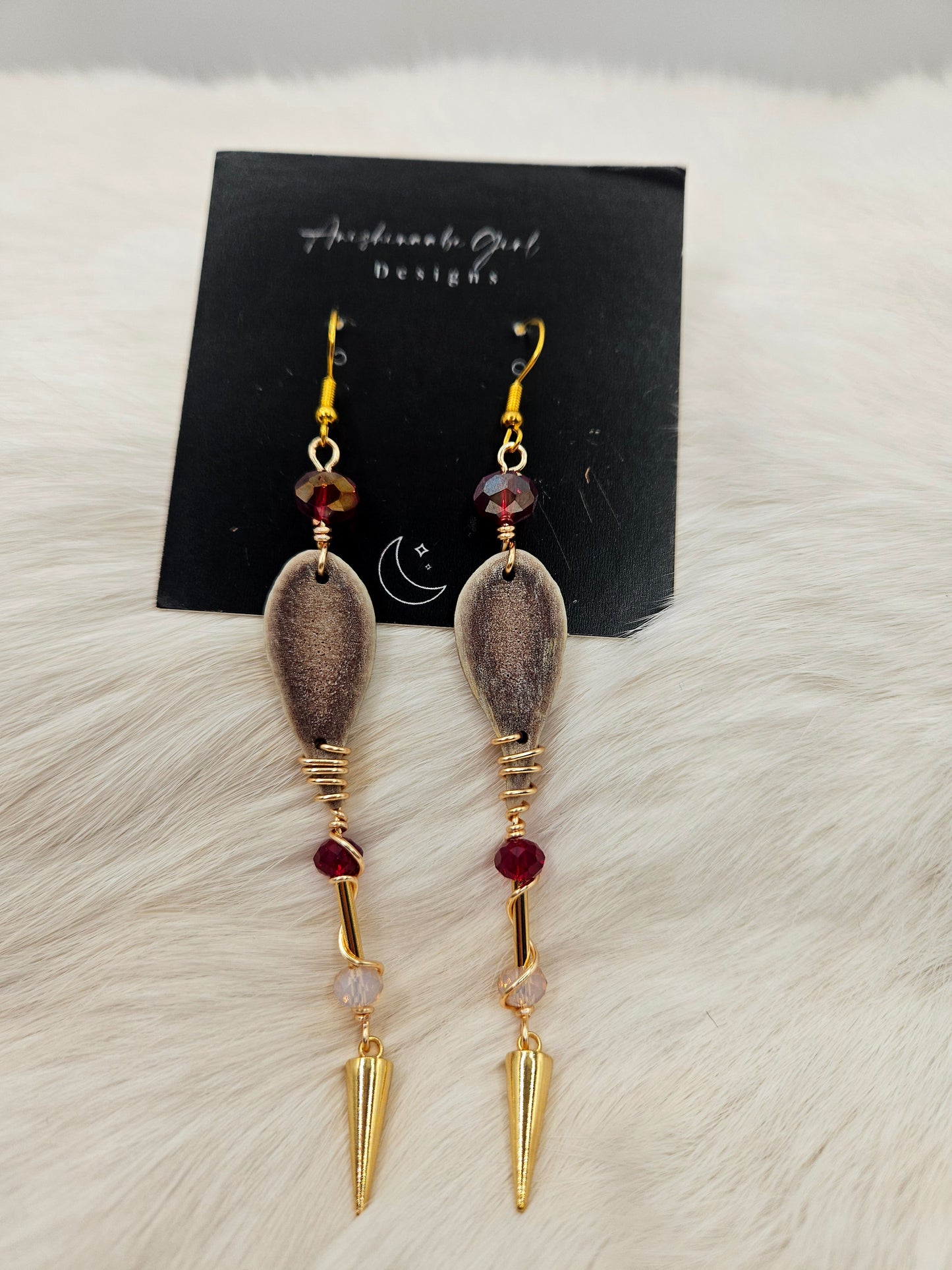 Caribou Antler Drop Earrings