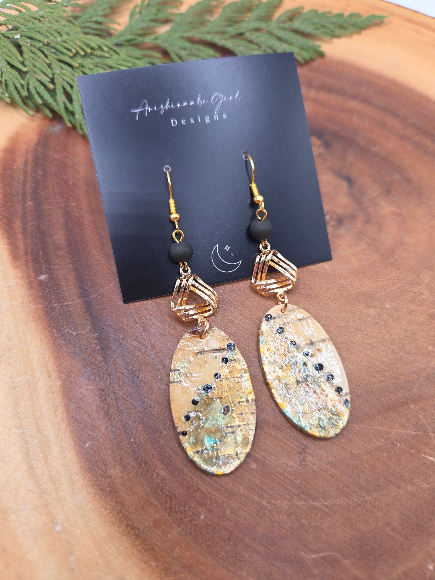 Birchbark Oval Drops