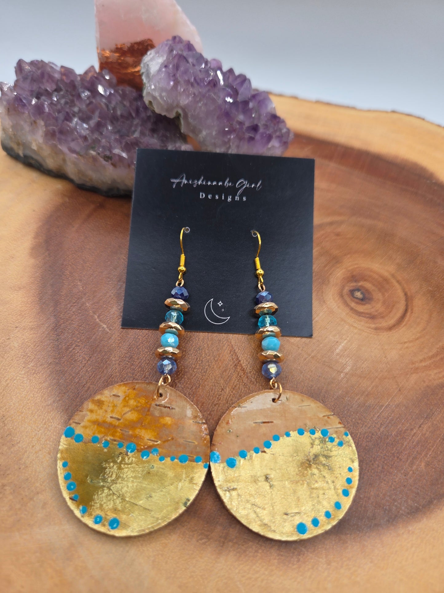 Gold Gilded birchbark Earrings