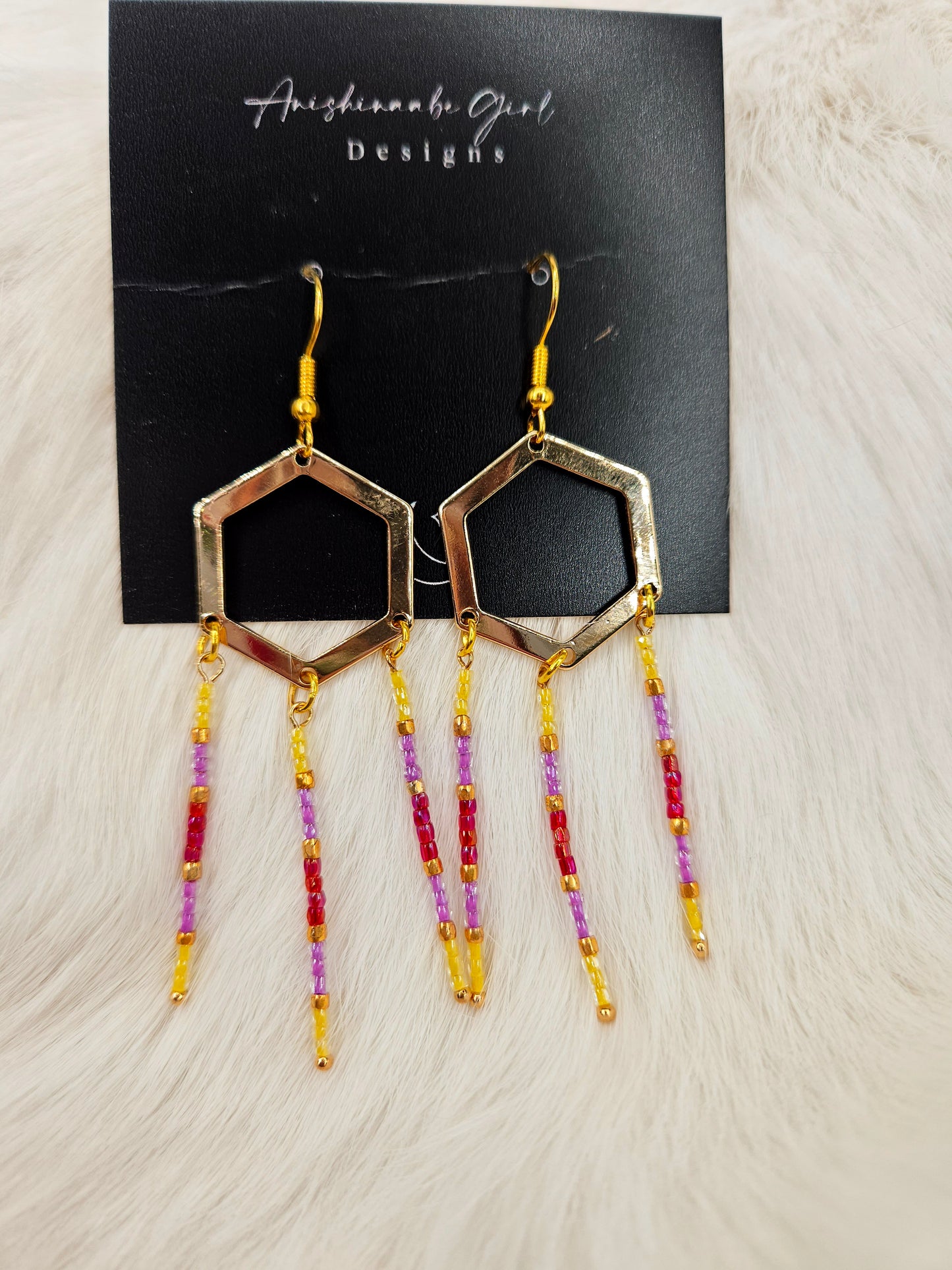 Geometric Beaded earrings