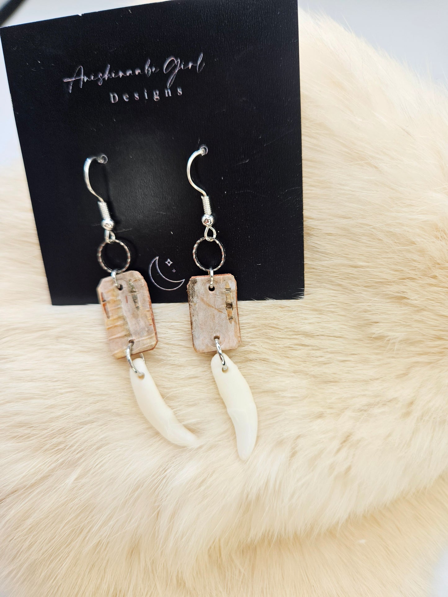 Birchbark Drop Earrings