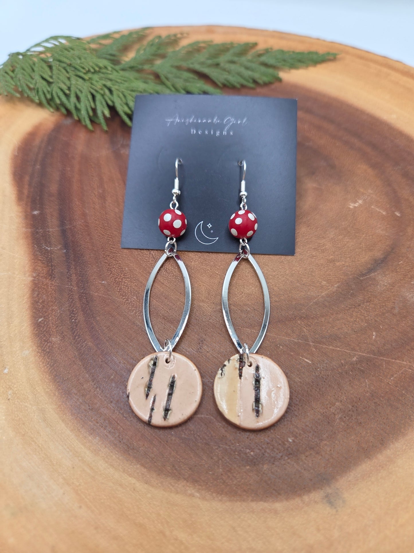 Birchbark with skunk beads