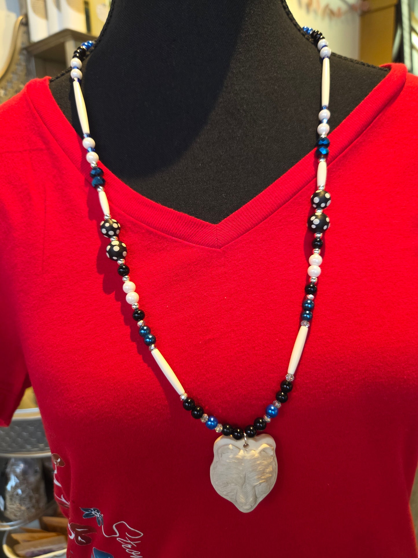 Bear Bone Carved Necklace