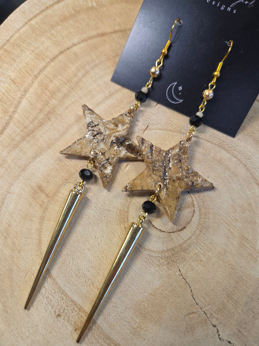 Birchbark Star Earrings
